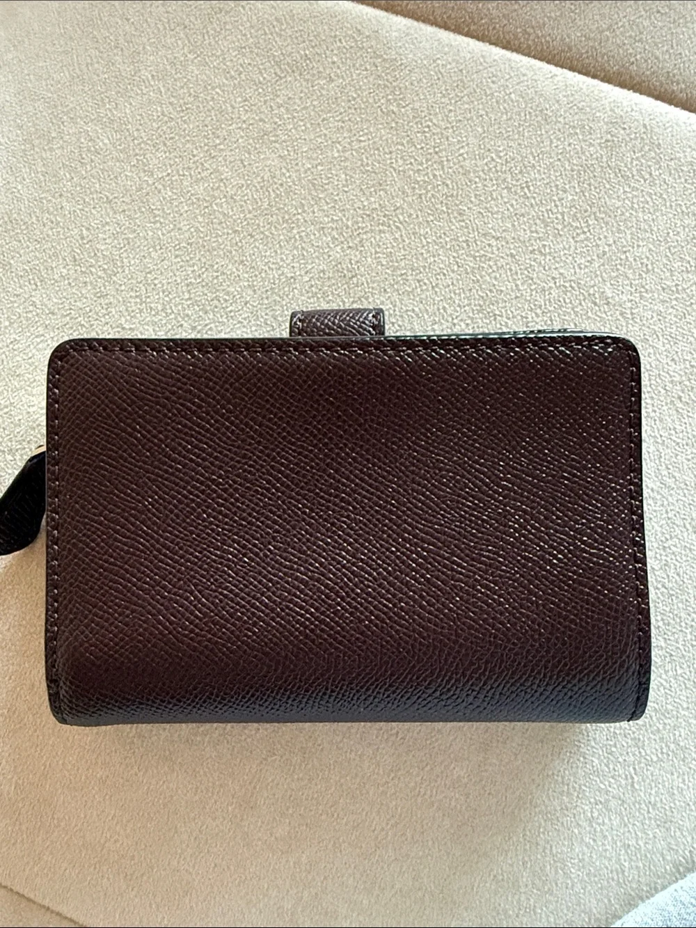 Coach Compact Wallet in OXBLOOD with Gold Hardware